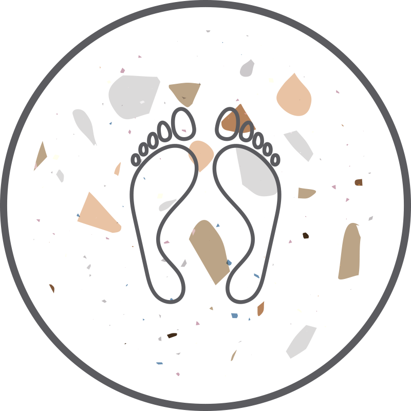 Vinyl Teppich Bad abstrakter fußabdruck - TenStickers