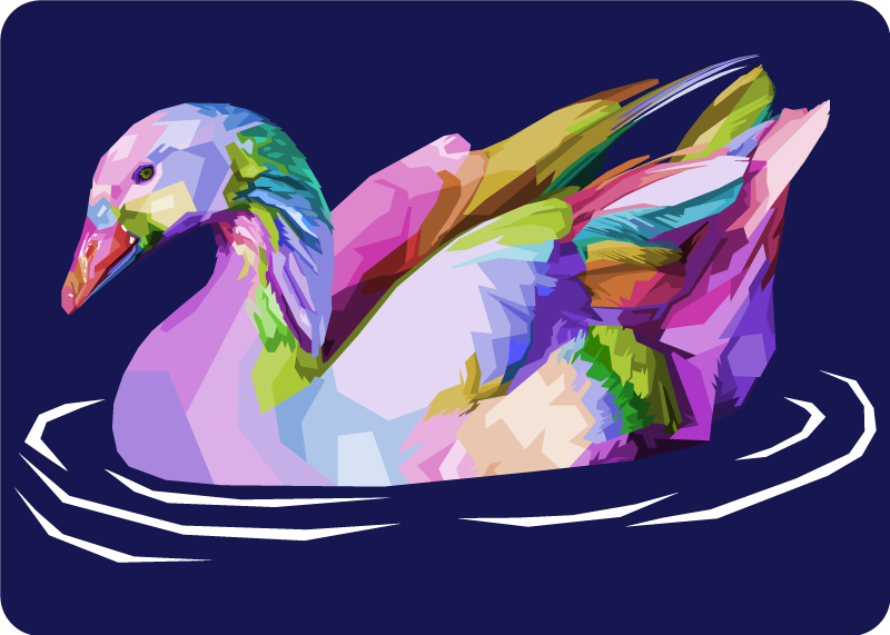 Vinyl Teppich Tiere abstrakte entenkunst - TenStickers