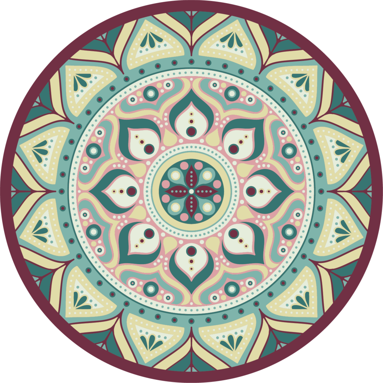 Vinyl Teppich Mandala mandala kreisförmiges design - TenStickers