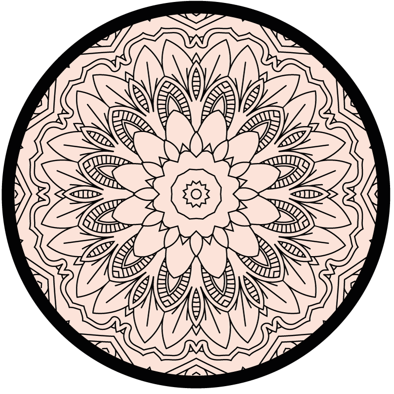 Vinyl Teppich Mandala mandala einfachheit - TenStickers