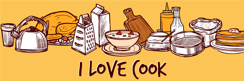 Vinyl Teppich Küche ich liebe kochen - TenStickers