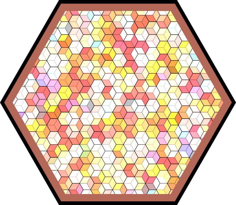 Vinyl Teppich geometrisch hexagonales spektrum - TenStickers