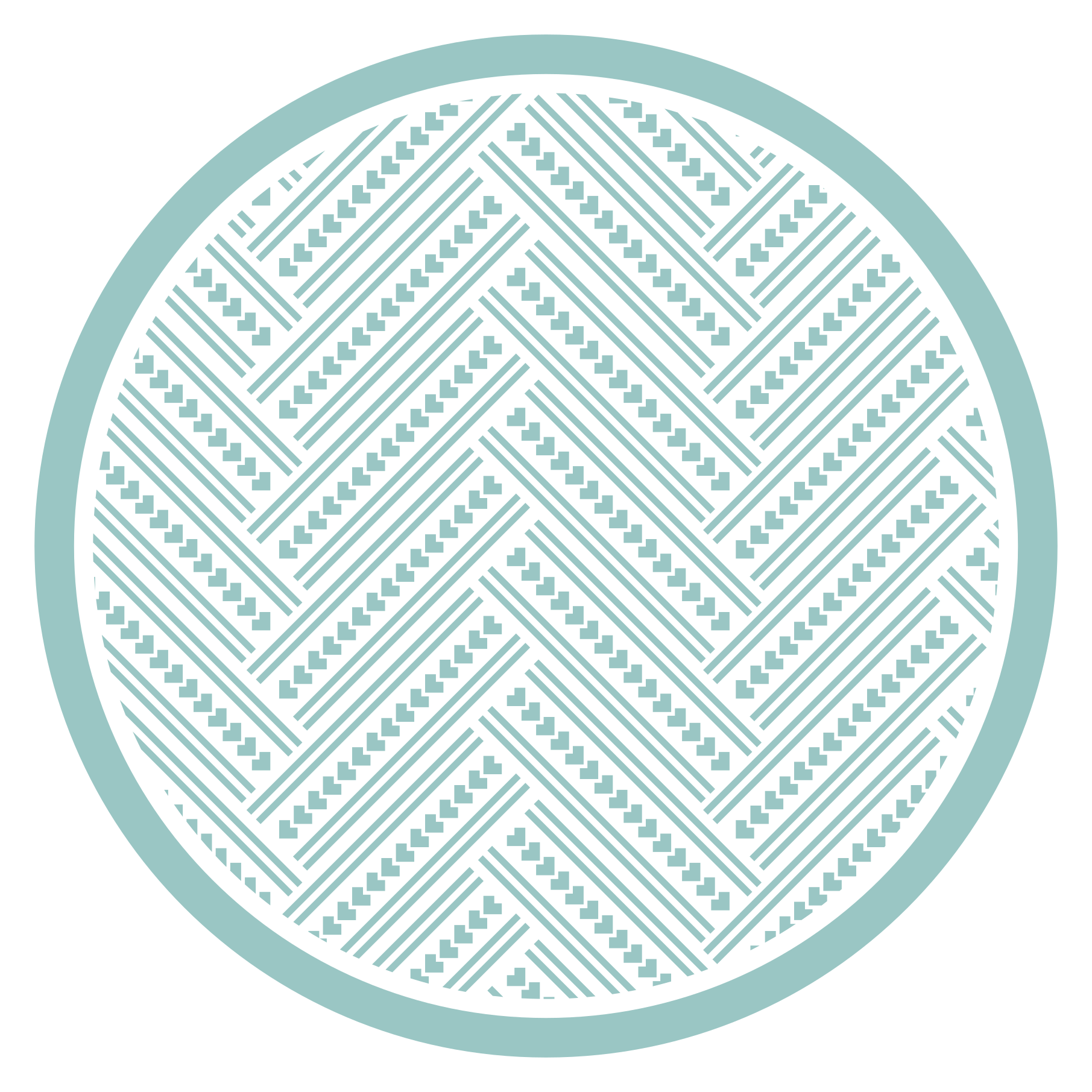 Vinyl Teppich geometrisch mit geometrischem muster rund - TenStickers