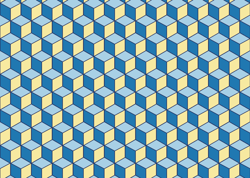 Vinyl Teppich Fliesenoptik kubistisches muster - TenStickers