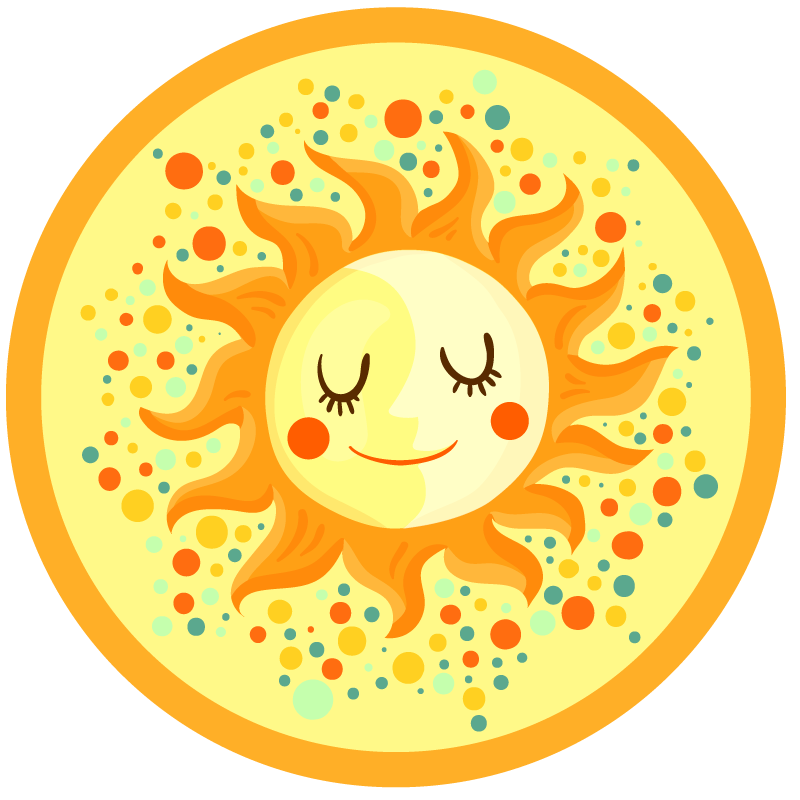 Vinyl Teppich Baby sonnenscheinkreis - TenStickers