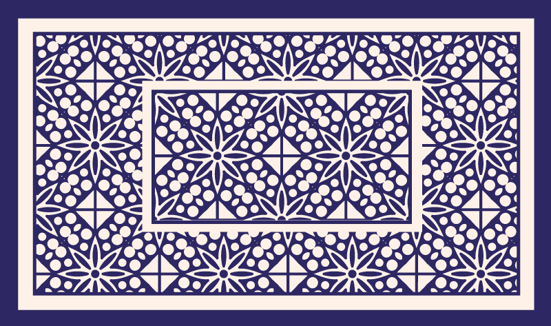 Vinyl Teppich Fliesenoptik dekoratives geometrisches muster - TenStickers