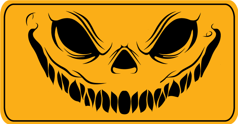 Vinylteppich Wohnzimmer Smiley gruselig - TenStickers