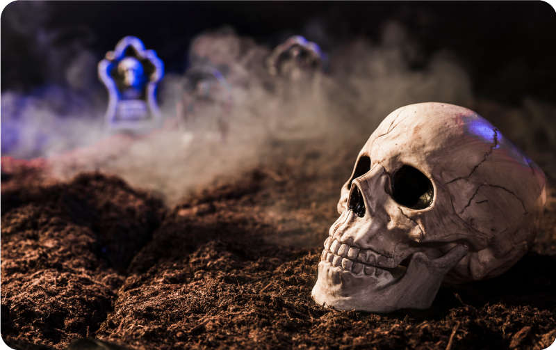 Vinyl Teppich Halloween gruseliger schädel - TenStickers