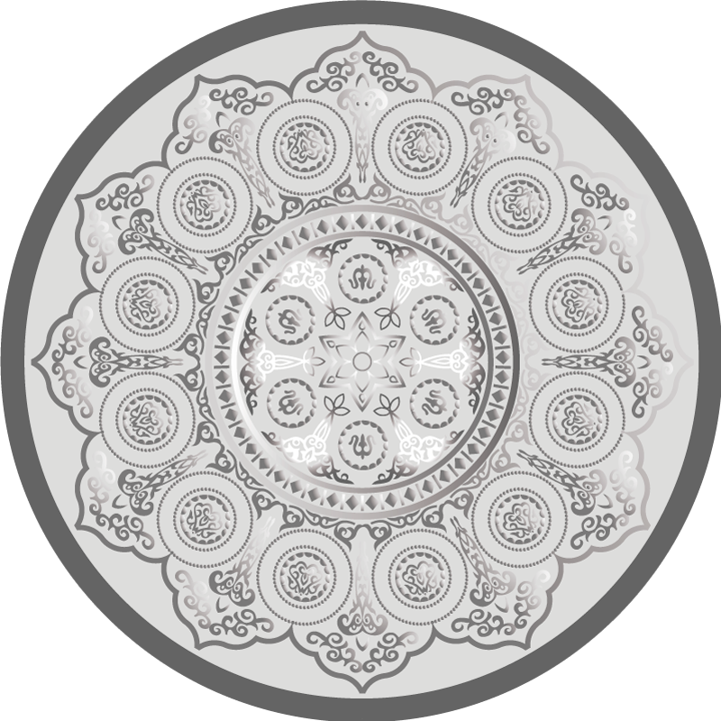 Vinyl Teppich Mandala mandala-muster-overlay - TenStickers