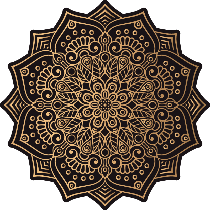 Vinyl Teppich Mandala komplizierte mandala-overlay - TenStickers