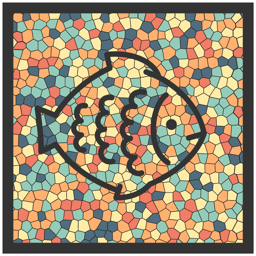 Vinyl Teppich Mosaik mosaik-fischmuster - TenStickers