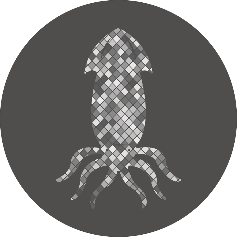 Vinyl Teppich Fliesenoptik mosaik tintenfisch silhouette - TenStickers