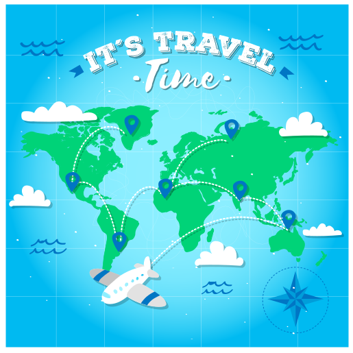 Vinyl Teppich Weltkarte erkundung der weltkarte - TenStickers