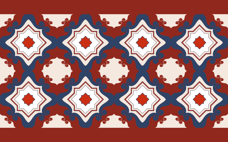 Vinylteppich Mosaik Rote vintage fliesen - TenStickers