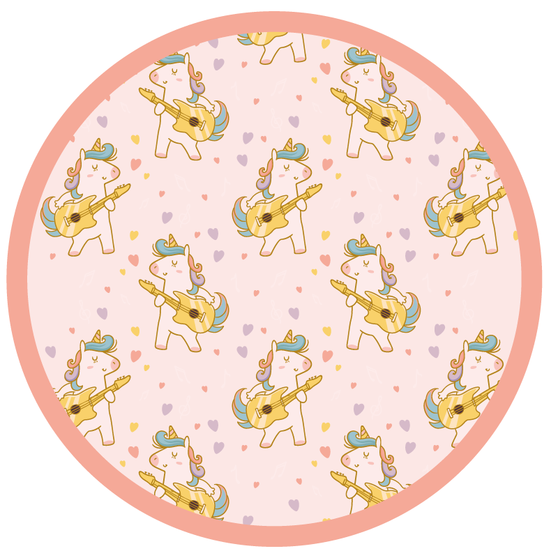 Vinyl Teppich Kinder einhorn tanzkreis - TenStickers