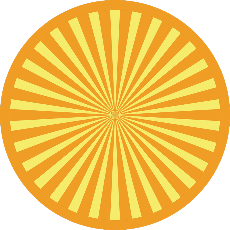 Vinylteppich 70's Sun Sonnenuntergang - TenStickers