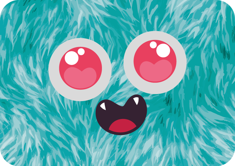 Vinylteppich kindlich monstergesicht - TenStickers