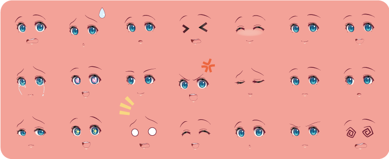 Vinyl Teppich Kinder emotionale gesichter aktivität - TenStickers