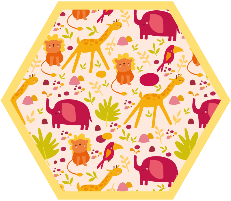 Vinyl Teppich Baby safari-spielplatz - TenStickers