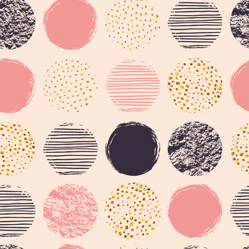 Vinyl Teppich geometrisch tupfen-ensemble - TenStickers