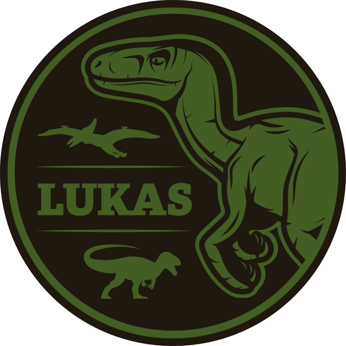 Vinyl Teppich mit Namen personalisierter dinosaurier - TenStickers