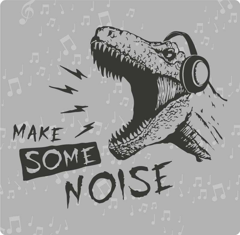 Vinylteppich kindlich dynamischer dinosauriersound - TenStickers