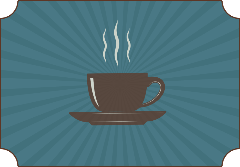 Vinyl Teppich Spruch dampfender kaffee - TenStickers