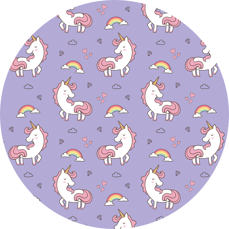 Vinyl Teppich Kinder einhorn-fantasiemuster - TenStickers