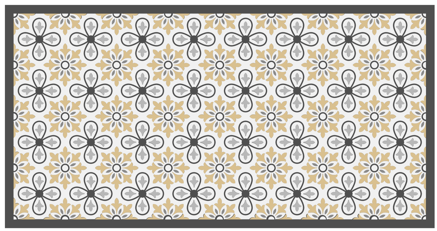 Vinyl Teppich geometrisch florale geometrische harmonie - TenStickers