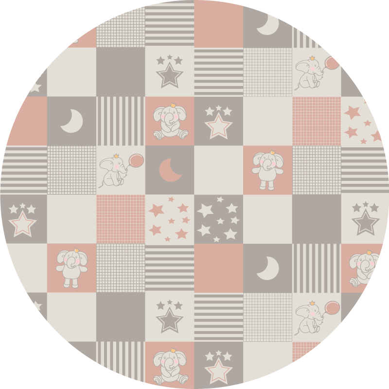 Vinyl teppich kinder patchwork design - TenStickers