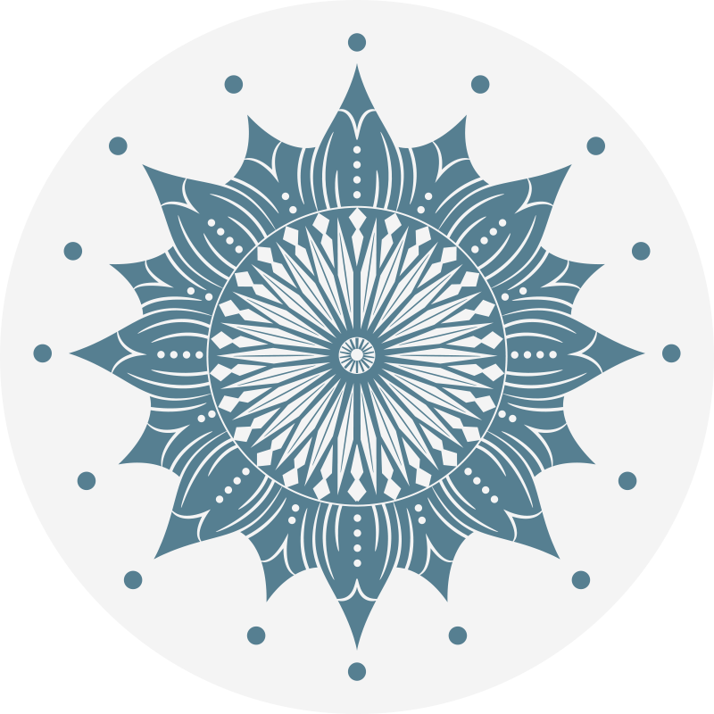 Vinyl Teppich Mandala kompliziertes blumenmandala - TenStickers