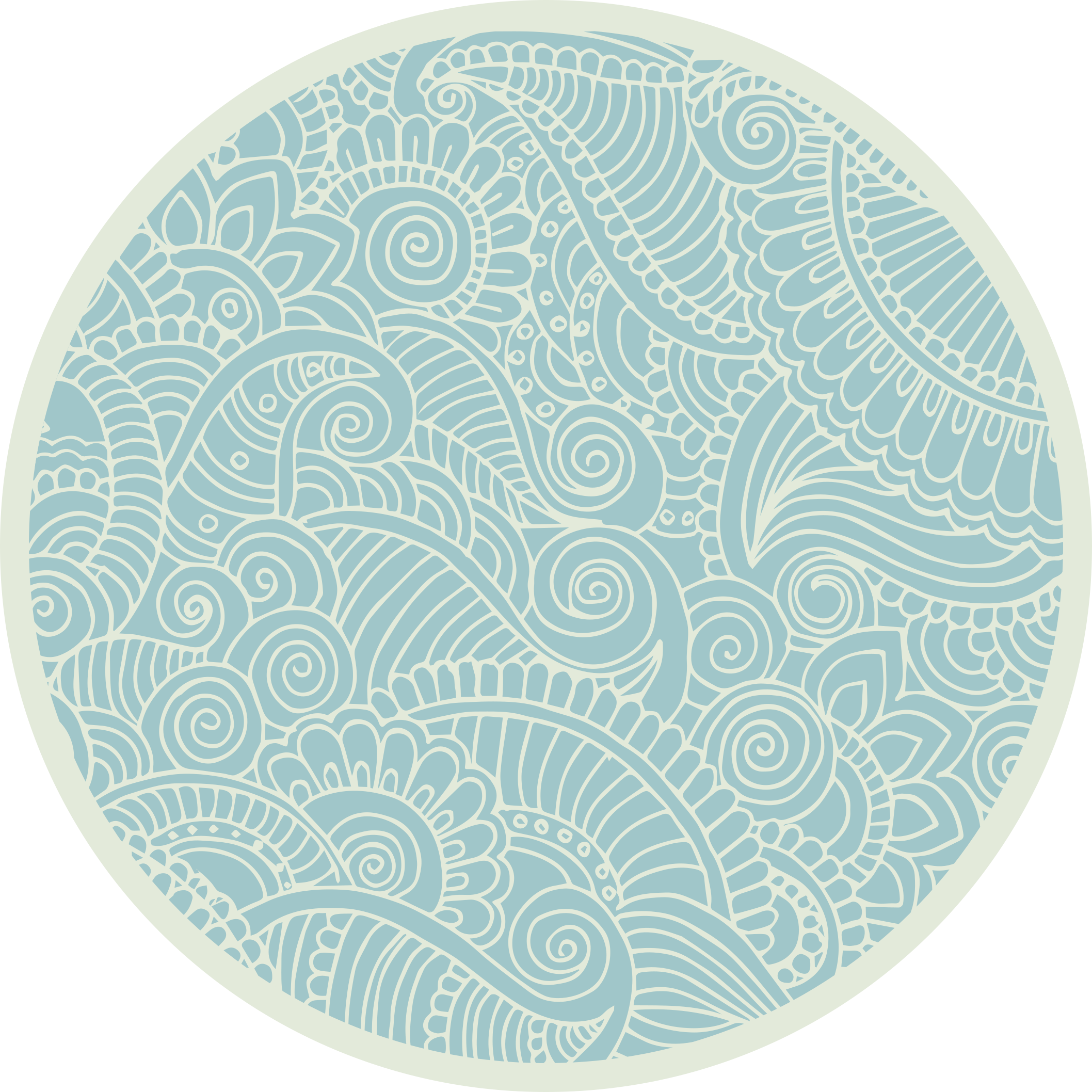 Vinyl Teppich Mandala wirbelndes mandala - TenStickers