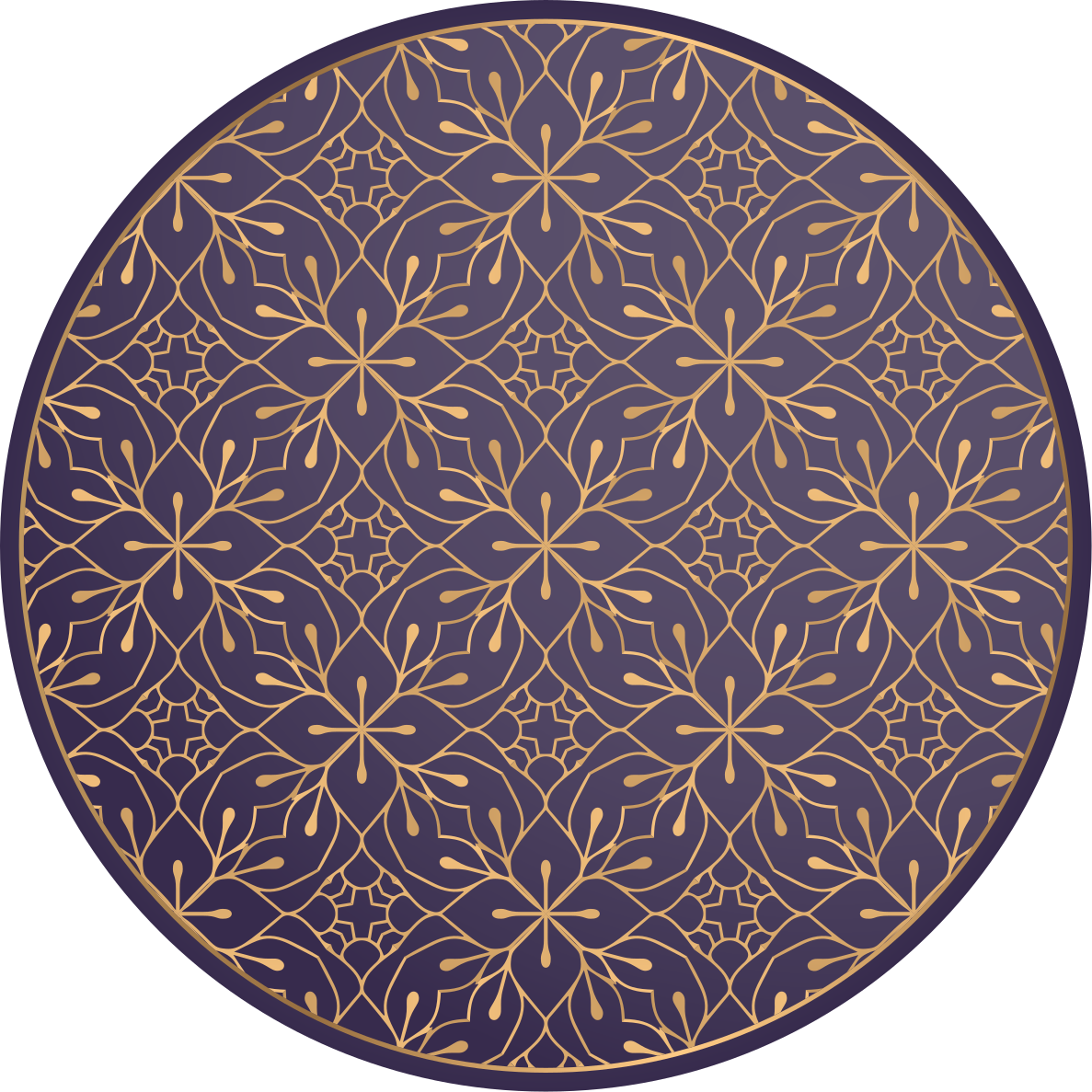 Vinyl Teppich Mandala mandala blumen eleganz - TenStickers
