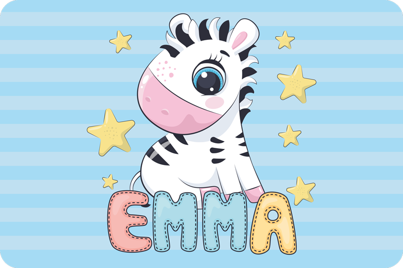 Vinyl Teppich Kinder zebrastreifenspaß - TenStickers