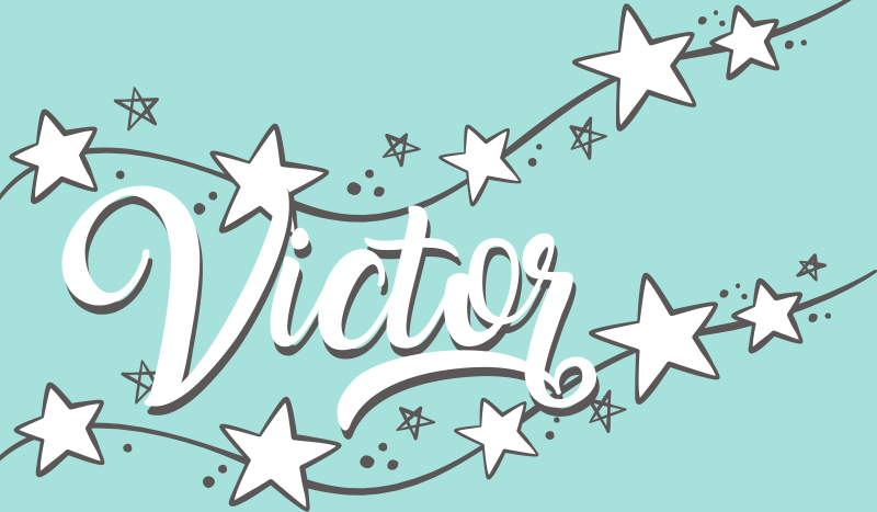 Vinyl Teppich mit Namen anpassbarer sternenstaub - TenStickers