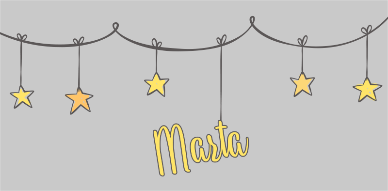 Vinyl Teppich mit Namen personalisierter sternenhimmel - TenStickers