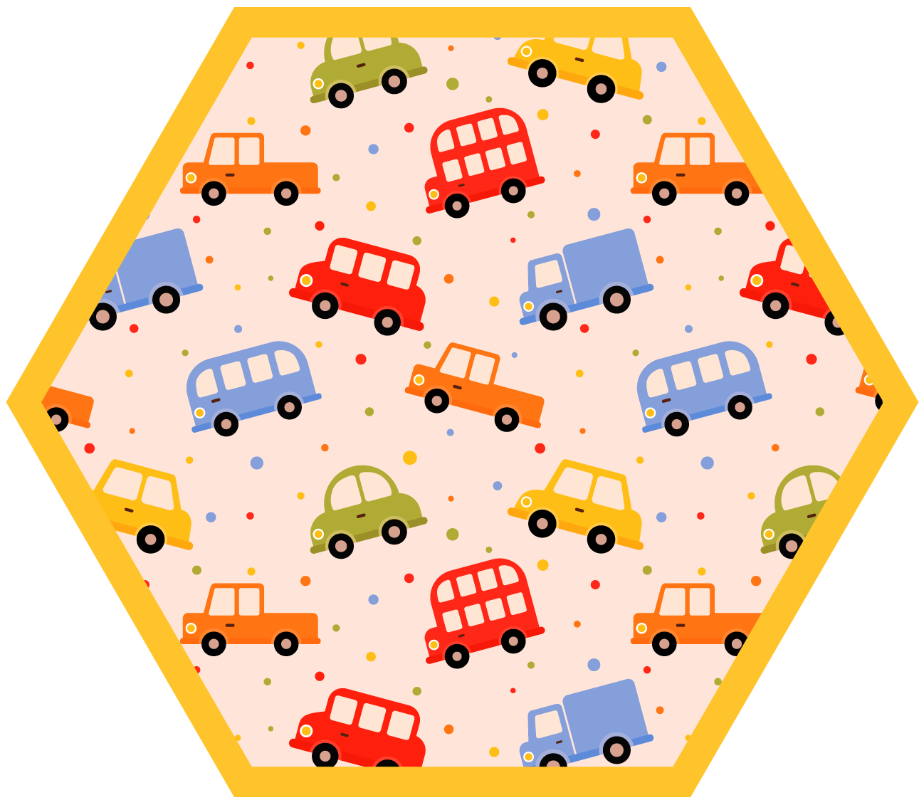 Vinylteppich kindlich spielerischer transport - TenStickers