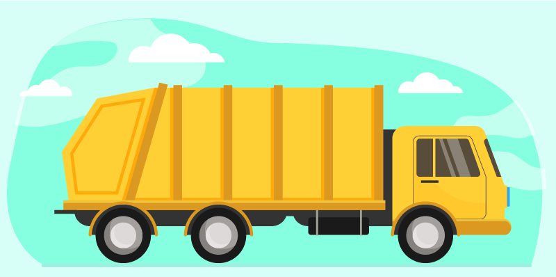 Vinylteppich kindlich cartoon-muldenkipper - TenStickers