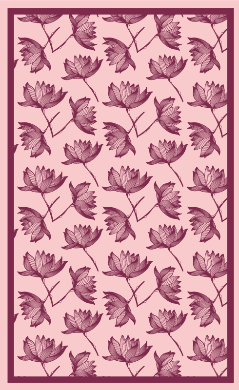 Vinyl Teppich Blumen blumenmusterdekor - TenStickers