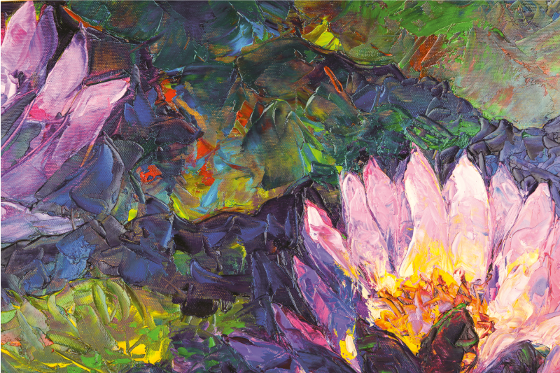 Vinyl Teppich Blumen impressionistische blumen - TenStickers