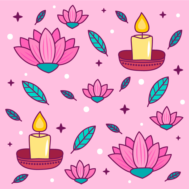 Vinyl Teppich Blumen lotusblüten-ambiente - TenStickers