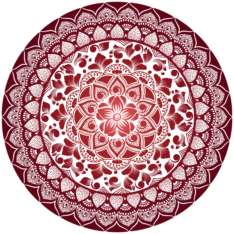Vinyl Teppich Mandala kompliziertes mandala-emblem - TenStickers