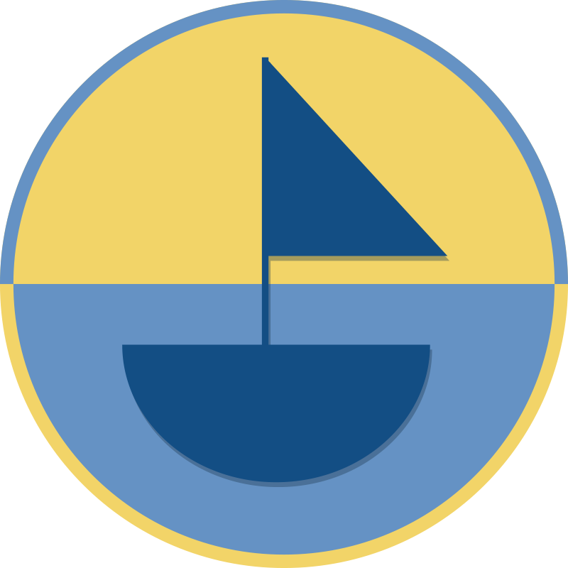 Vinyl Teppich geometrisch geometrisches segelbootmotiv - TenStickers