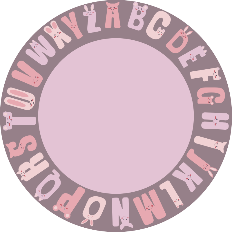 Vinyl Teppich Alphabet alphabet-bildungskreis - TenStickers