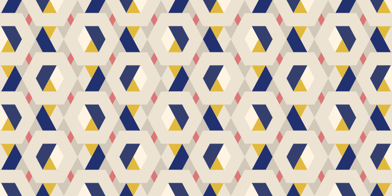 Vinyl Teppich modern sechseckiges geometrisches motiv - TenStickers