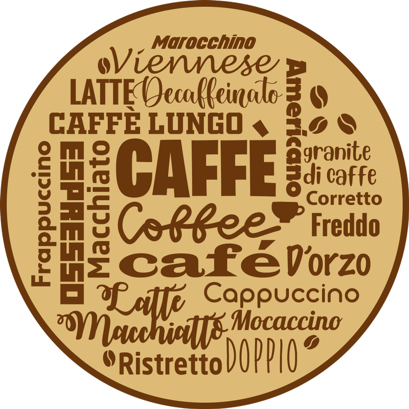 Vinyl Teppich Spruch kaffee-mittelstück - TenStickers