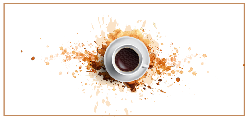 Vinyl Teppich Küche verschütteter kaffee illusion - TenStickers