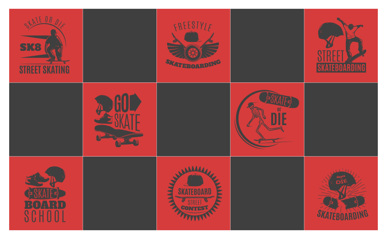 Vinyl Teppich Spiele skateboard-themen - TenStickers