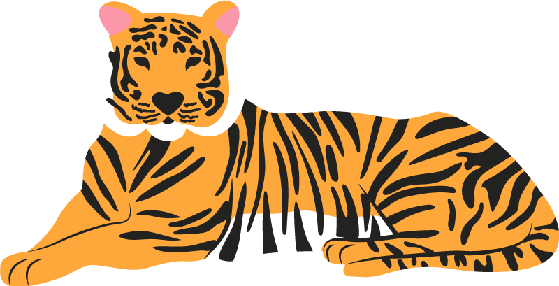 Vinyl Teppich Tiere tiger-kunstwerk - TenStickers