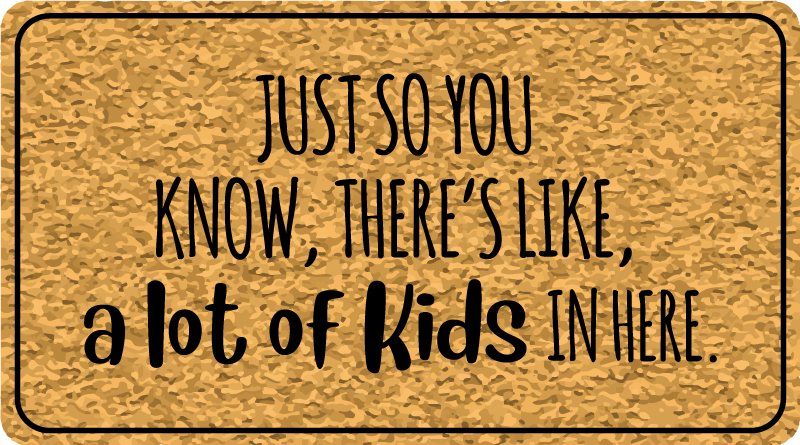 Vinyl Teppich Spruch informativer eintragstext - TenStickers